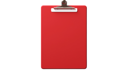 A clipboard adorned with a sleek clip, ready for notes and papers on transparent background
