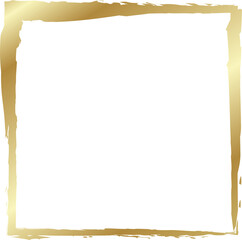 Gold square frames brush. Design elements