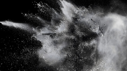 Textura de estallido de polvo sobre fondo negro