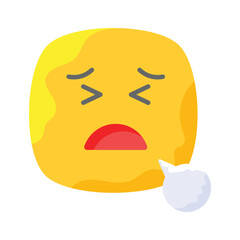 Unique and premium vector of tired emoji, editable icon