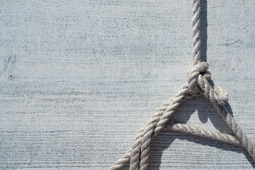 rope on a wooden background