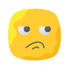 Disgusted emoji vector design, customizable unique vector