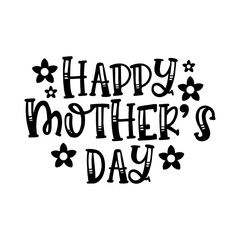 Mother&rsquo;s Day typography clip art design on plain white transparent isolated background for sign, card, shirt, hoodie, sweatshirt, apparel, tag, mug, icon, poster or badge