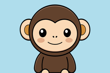 Obraz premium A cartoon monkey with a big smile on its face