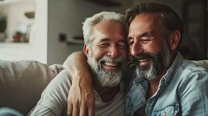 man happy enjoy to living at home in father's day with love of family AI generated