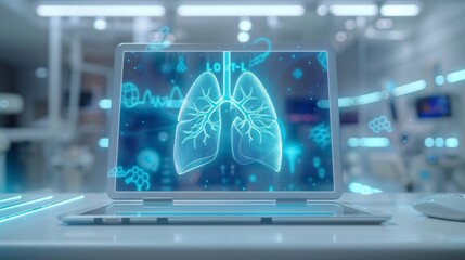 Cutting-Edge Healthcare Technology: AI and Smart Devices for Lung Visualization in 3D Hologram