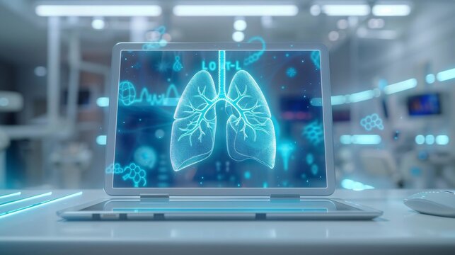 Cutting-Edge Healthcare Technology: AI and Smart Devices for Lung Visualization in 3D Hologram