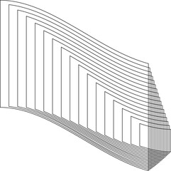 Geometric flowing line with blending. Technology concept