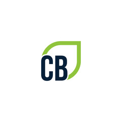 Initial CB logo grows vector, develops, natural, organic, simple, financial logo suitable for your company.