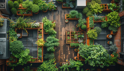 Building With Plants on Rooftop