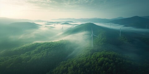 Renewable Energy: Wind Turbines Embracing Nature's Beauty