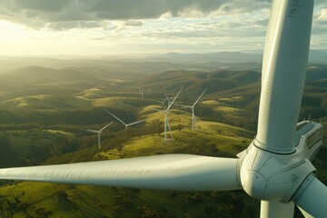 Whirling Giants: Wind Turbines Painting the Sky