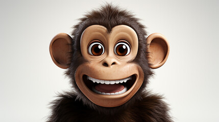 3d rendered photo of monkey made with generative AI