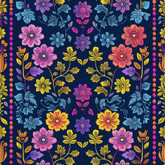 Colorful Saree pattern illustration.