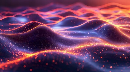 Fototapeta premium Spectacular Gradient Mapping in Technological Landscape