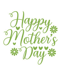 Fototapeta premium Mother’s Day typography clip art design on plain white transparent isolated background for sign, card, shirt, hoodie, sweatshirt, apparel, tag, mug, icon, poster or badge