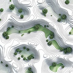 abstract contour line architecture landscape drawing topview aerial above view urban design ideas concept background