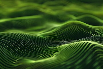 Green wavy line pattern abstraction .