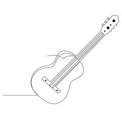 World Music Day Continuous single one line drawing illustration art vector design