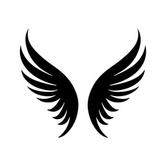 Fototapeta premium angel feather wings simple design Vector illustration