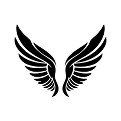angel feather wings simple design Vector illustration