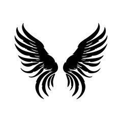 angel feather wings simple design Vector illustration