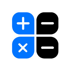 Equation icon vector graphics element silhouette sign symbol illustration on a Transparent Background