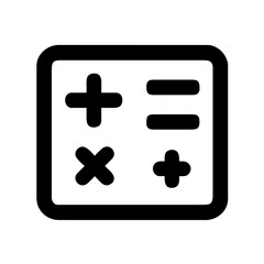 Equation icon vector graphics element silhouette sign symbol illustration on a Transparent Background