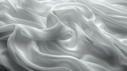Obraz premium Flowing White Silk Fabric in Elegant Motion