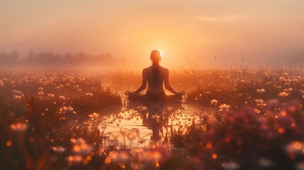 Sunrise Yoga: Embracing Peace and Stillness, generative ai