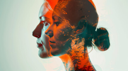 sychology and woman mental health concept.