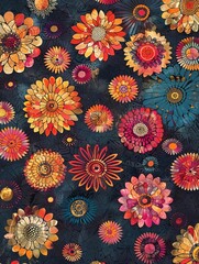 Vibrant and Ornate Floral Pattern Design