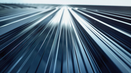 Close-Up of Shiny Metal Roof