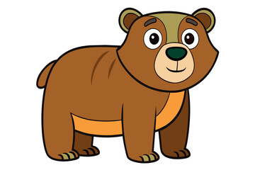 A cartoon bear with a big smile on its face