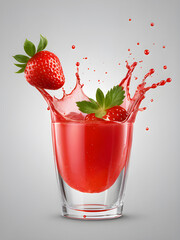 Indulge in a refreshing and lively strawberry cocktail.
