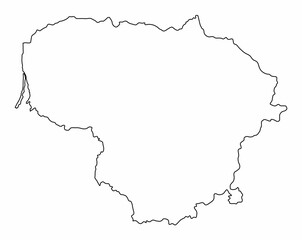Lithuania outline map