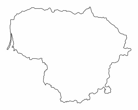 Lithuania outline map