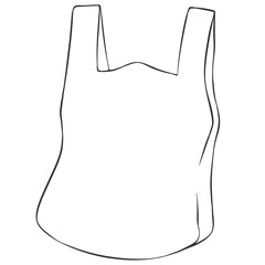 plastic bag black outline