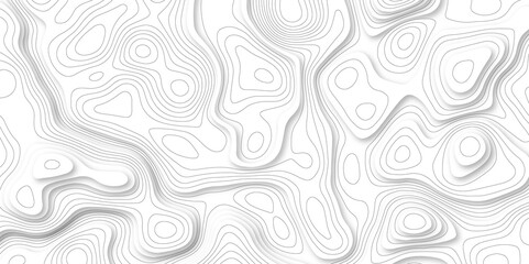 Abstract white paper cut background with line. 3d topography relief. Vector topographic illustration. realistic papercut decoration textured with wavy layer and shadow. seamless pattern wave design.	
