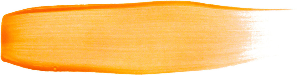 Orange brush stroke isolated on white background