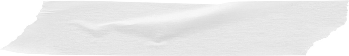 White adhesive paper tape isolated on white background