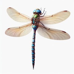 dragonfly on white background