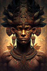 Obraz premium Mayan male illustration