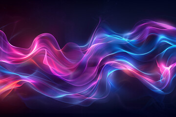Modern Trendy Abstract Design futuristic Fluid and Flowing Waves. neon red and blue electric fusion. Fluid and Flowing Visuals.