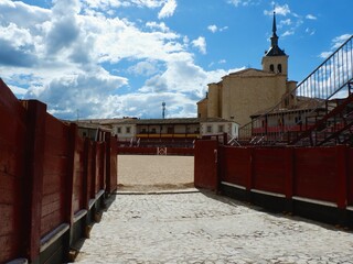 Entrance exit to the bull fighting ring in Colmenar de Oreja village, Madrid community, Spain