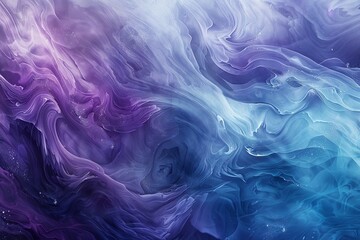 A water color style abstract with swirling brushstrokes in shades of blue and purple, evoking a sense of mystery and wonder about the future  