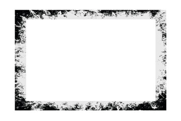 dirty wall texture frame background on transparent background