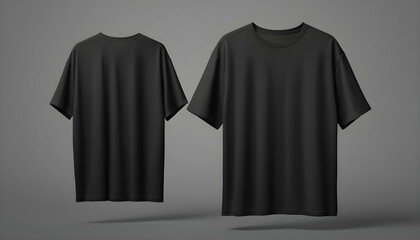 High Quality Black Oversize T Shirt Mockup Fron Upscaled 4