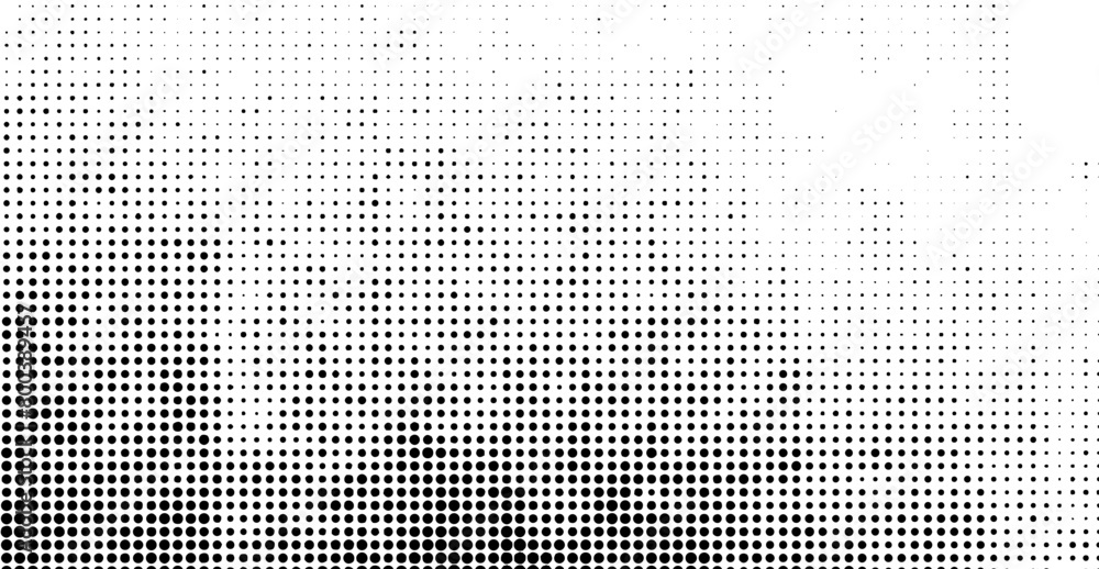 Wall mural halftone abstract pattern dot background and texture with overlay grunge effect. seamless retro comi