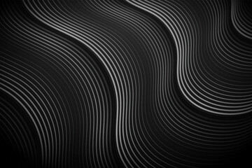 Waveform Noir Gradient Black Background with Wavy Lines